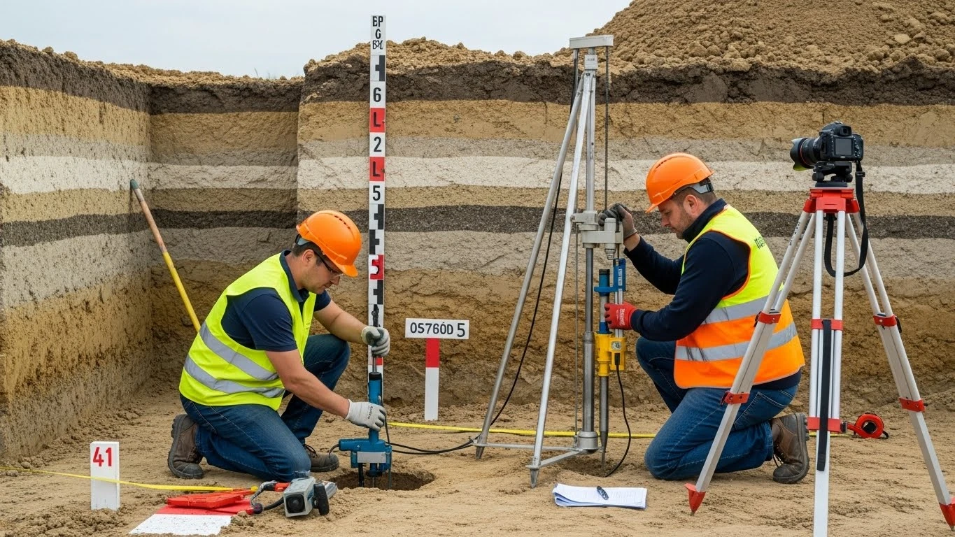 Talajvizsgálat építési telken - geotechnikai felmérés és talajmechanika
